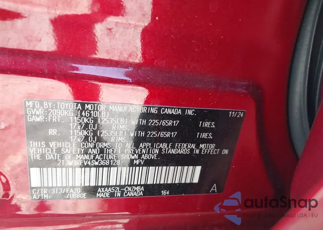 2T3W1RFV4SW368128: 43747135