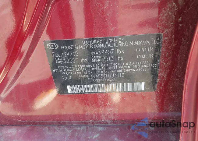 5NPE34AF5FH194110: 43747136