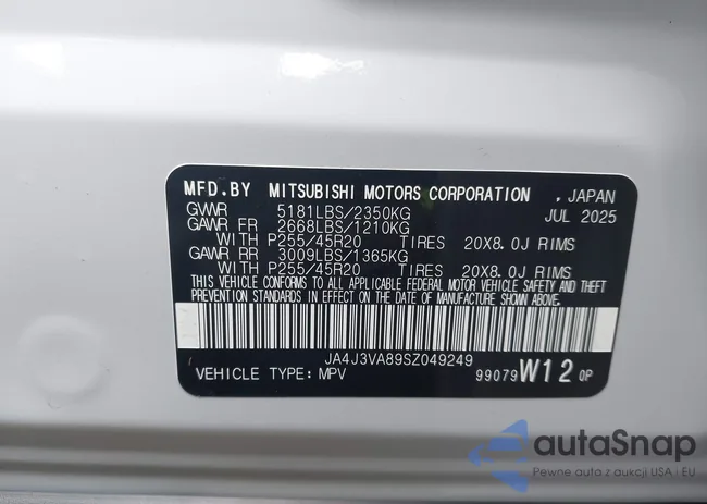 JA4J3VA89SZ049249: 43747233