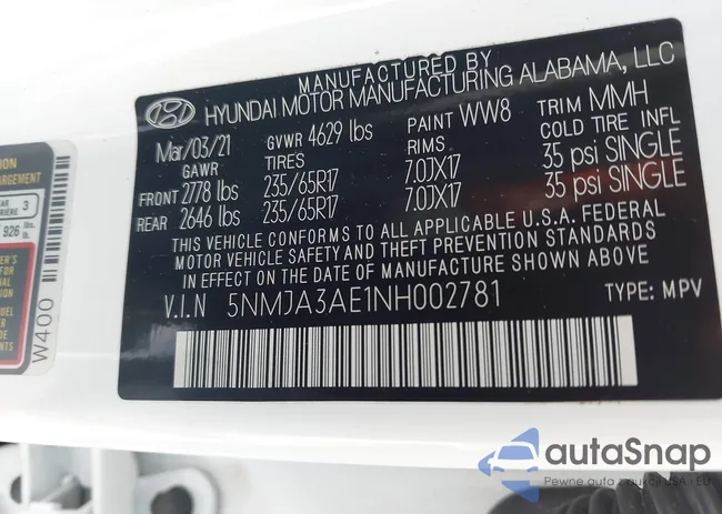 5NMJA3AE1NH002781: 43747416