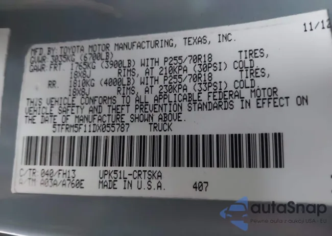 5TFRM5F11DX055787: 43747417