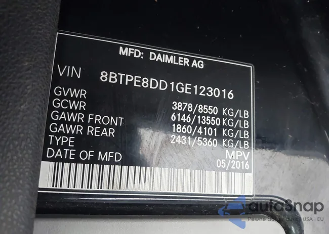 8BTPE8DD1GE123016: 43747468