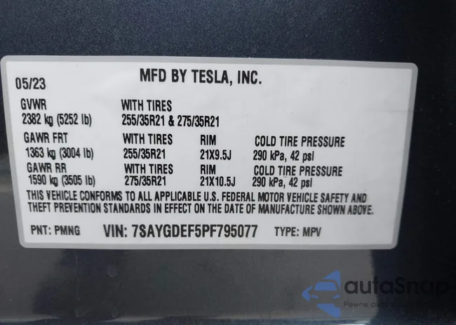 7SAYGDEF5PF795077: 43746764