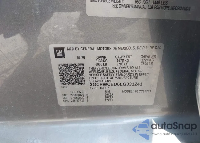 3GCPWCED6LG331241: 43746807