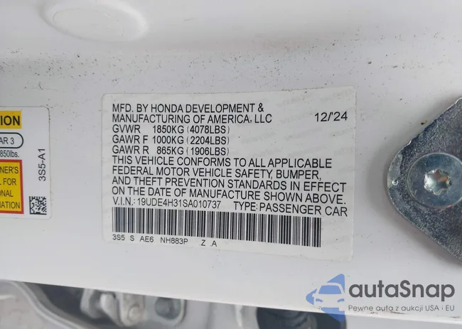 19UDE4H31SA010737: 43746828