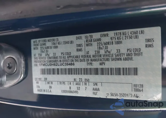 1FMCU0H62LUC39486: 43748091