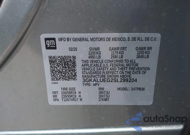 3GKALUEG2SL299204: 43748124