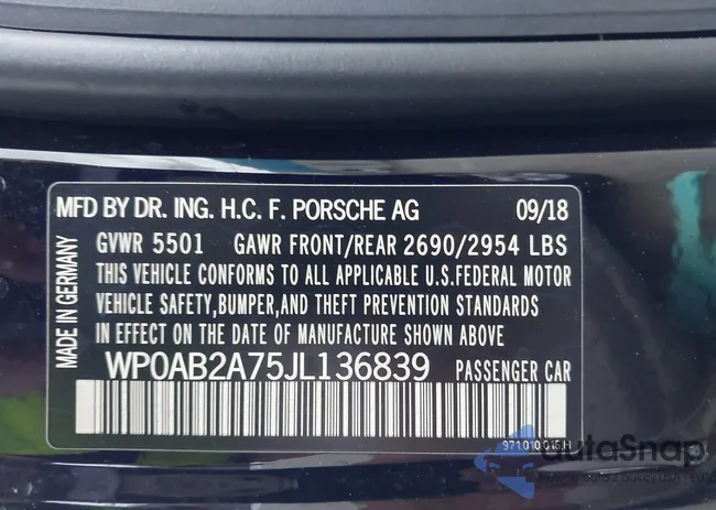 WP0AB2A75JL136839: 43748142