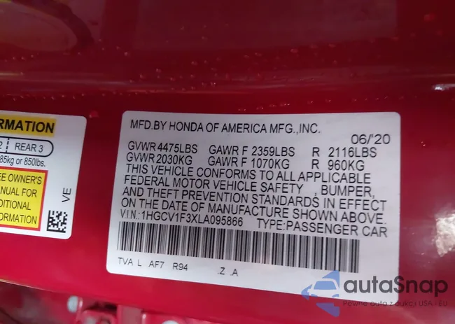 1HGCV1F3XLA095866: 43748208