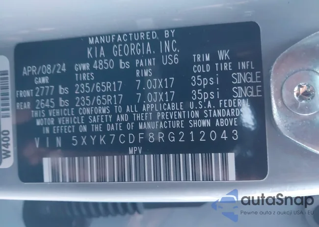 5XYK7CDF8RG212043: 43748312