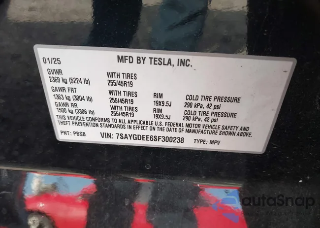 7SAYGDEE6SF300238: 43748564