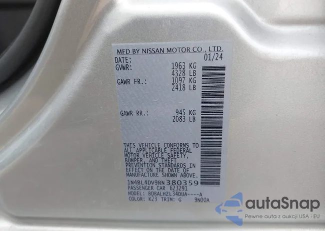 1N4BL4DV9RN380359: 43747728