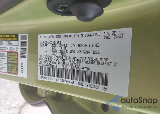 3TYCZ5AN9PT160142: 43747757