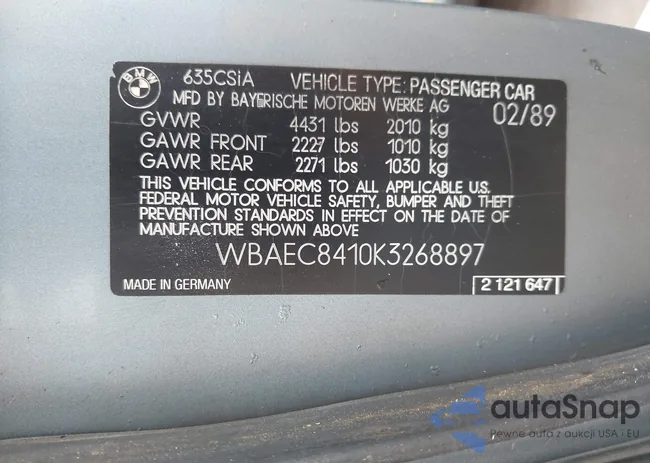 WBAEC8410K3268897: 43747758