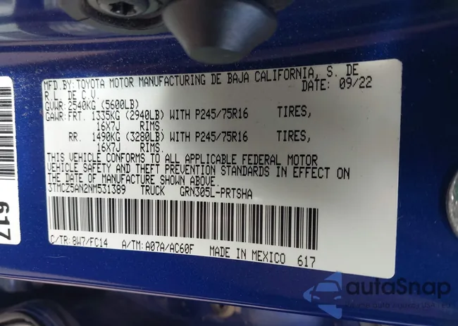 3TMCZ5AN2NM531389: 43747852