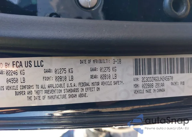 2C3CDZAG3JH245670: 43747946