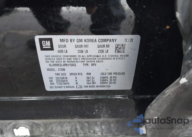 KL4MMESL4MB115943: 43749089