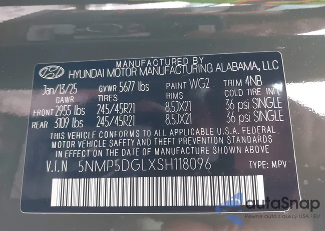 5NMP5DGLXSH118096: 43749173