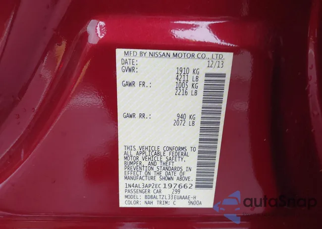 1N4AL3AP2EC197662: 43749525