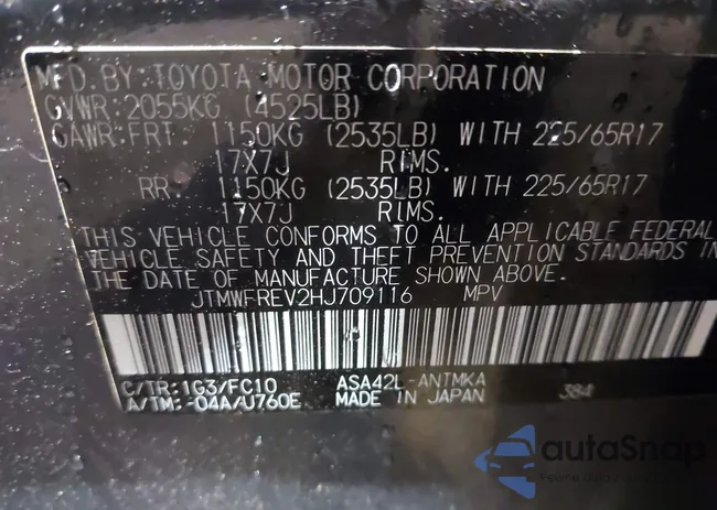 JTMWFREV2HJ709116: 43748815