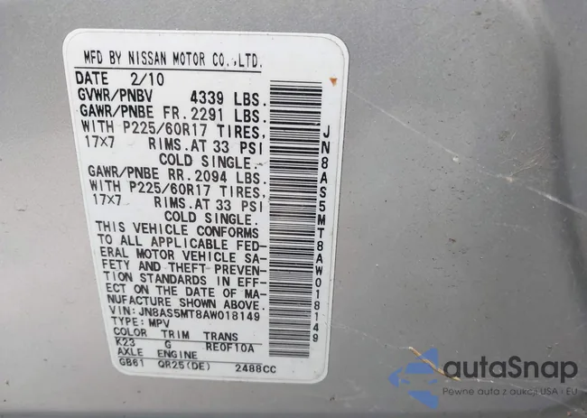 JN8AS5MT8AW018149: 43748839