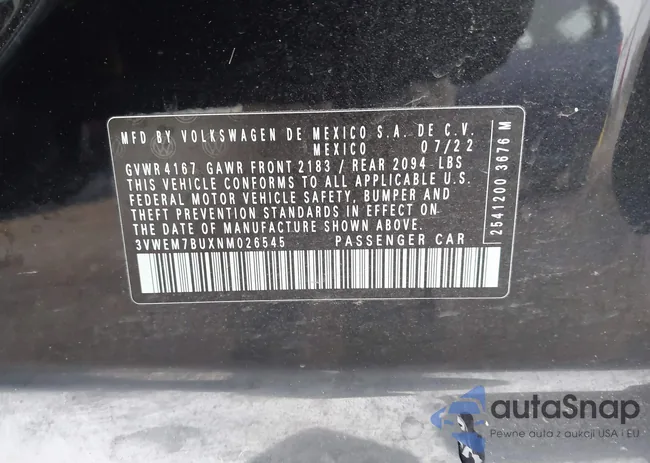 3VWEM7BUXNM026545: 43748868