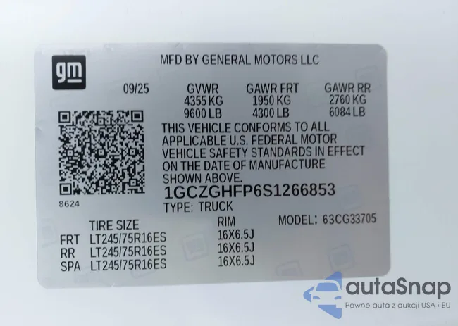 1GCZGHFP6S1266853: 43748885