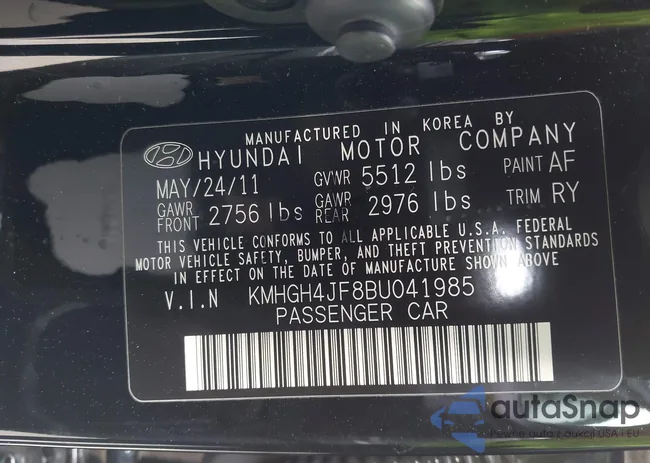 KMHGH4JF8BU041985: 43748949