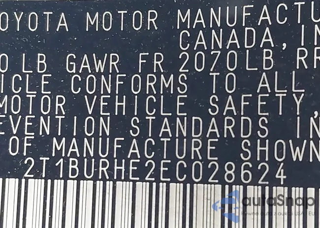 2T1BURHE2EC028624: 43748991