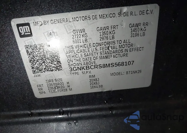 3GNKBCRS8MS568107: 43750191