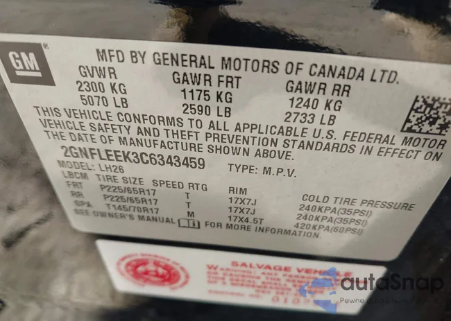 2GNFLEEK3C6343459: 43750283