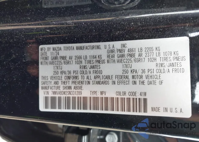 7MMVABDM2SN331289: 43750289