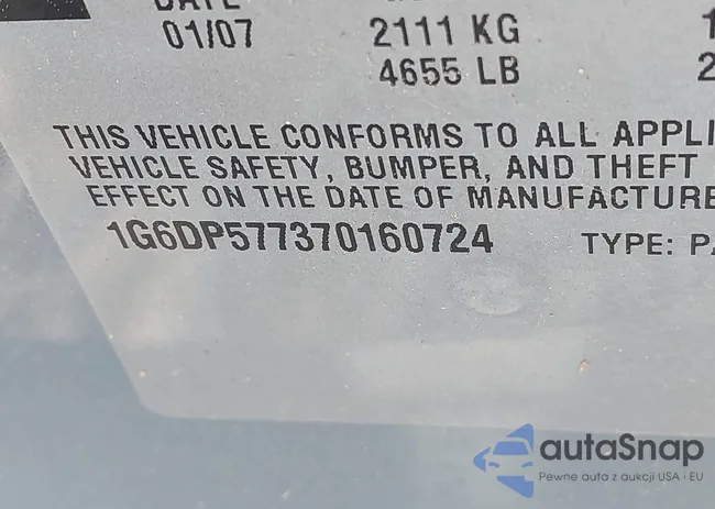 1G6DP577370160724: 43750333