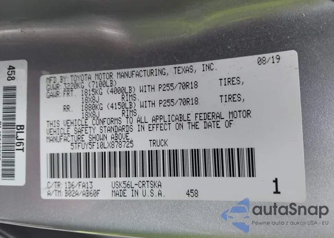 5TFUY5F10LX878725: 43750498