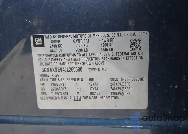 3GNAXSEV4JL269680: 43750537