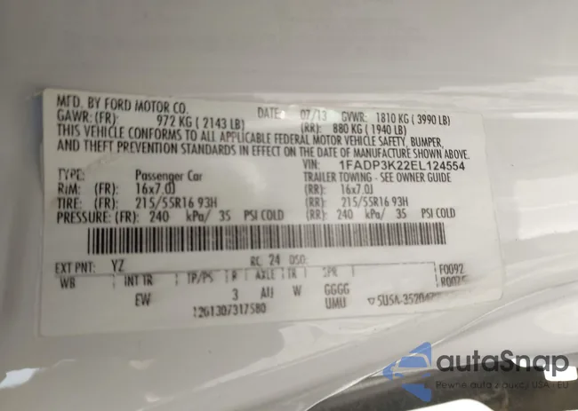 1FADP3K22EL124554: 43750541