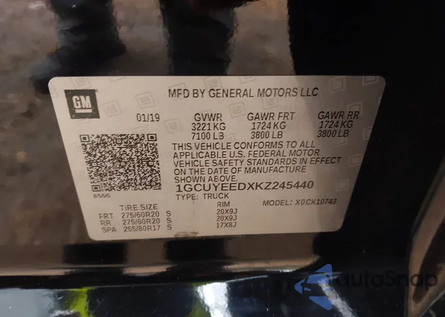 1GCUYEEDXKZ245440: 43749697