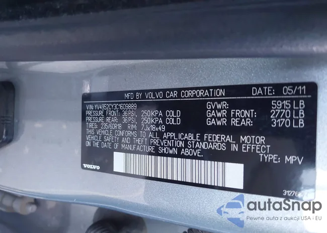 YV4952CY3C1609889: 43749851