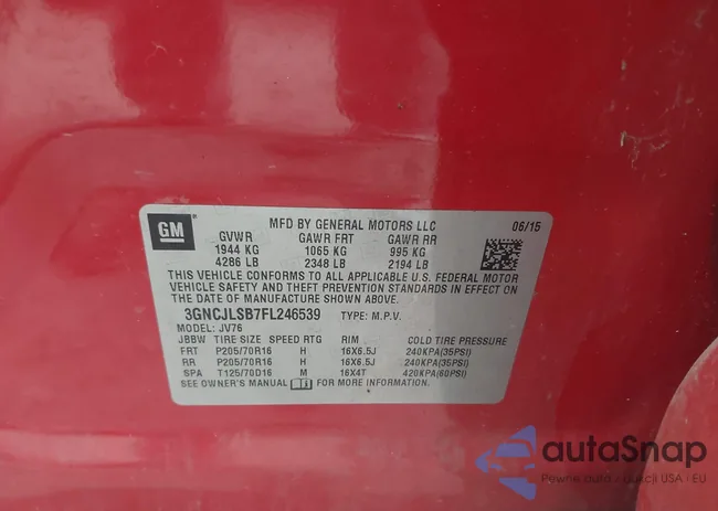 3GNCJLSB7FL246539: 43749890