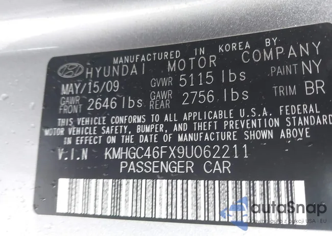 KMHGC46FX9U062211: 43751252