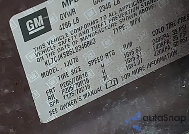 KL7CJKSB5LB346863: 43751364