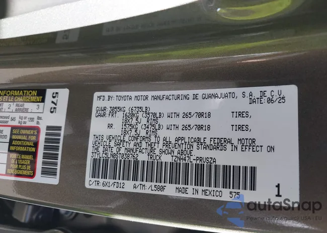 3TYLC5LN0ST038762: 43751486