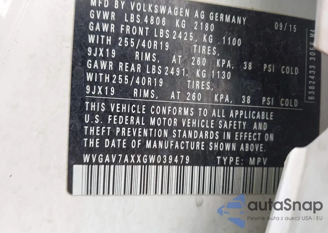 WVGAV7AXXGW039479: 43751575