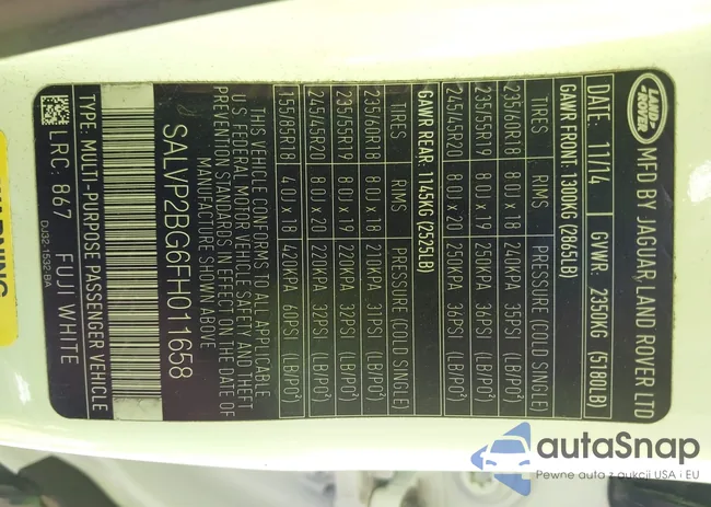 SALVP2BG6FH011658: 43750857