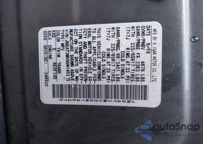 JN8AT2MV8GW145375: 43750991