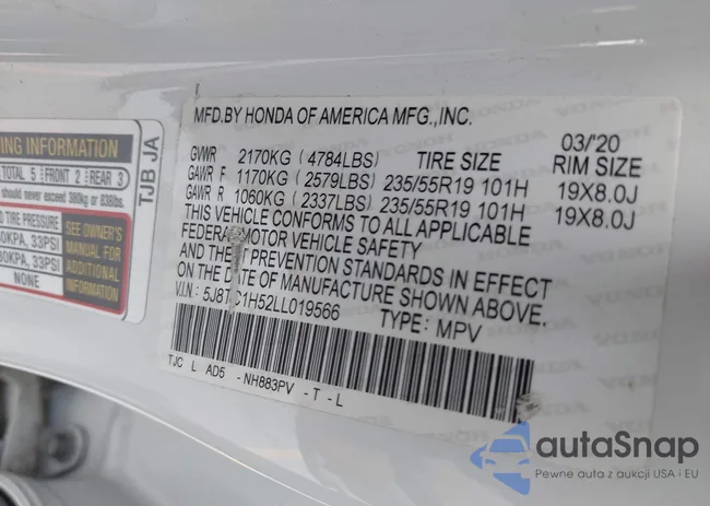 5J8TC1H52LL019566: 43752163