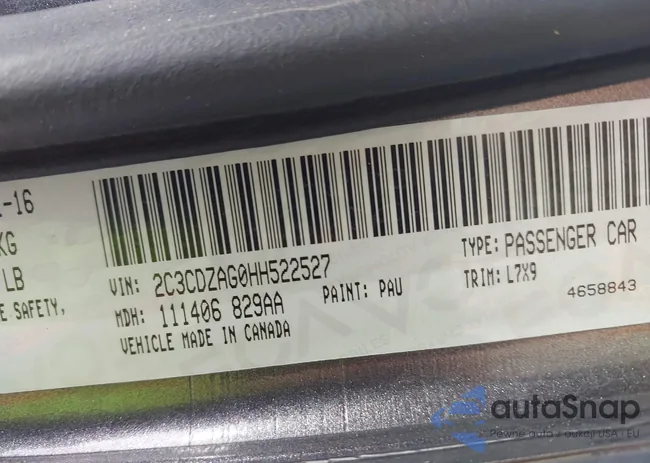 2C3CDZAG0HH522527: 43752211