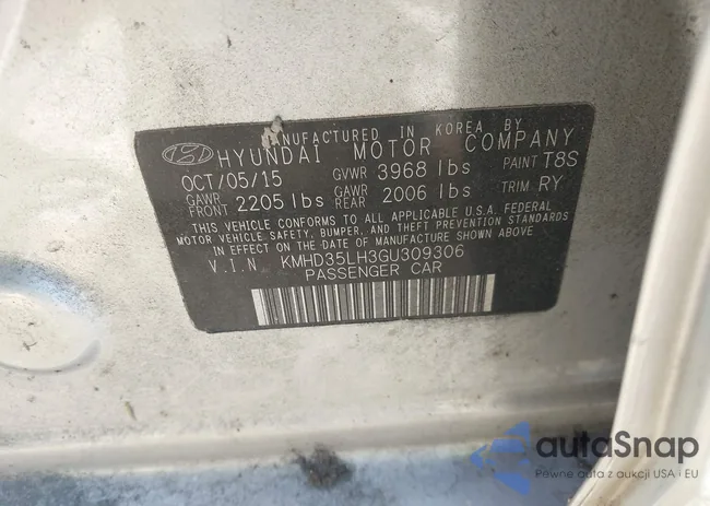 KMHD35LH3GU309306: 43752247