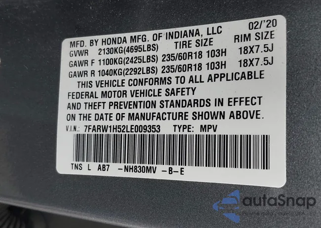 7FARW1H52LE009353: 43752285