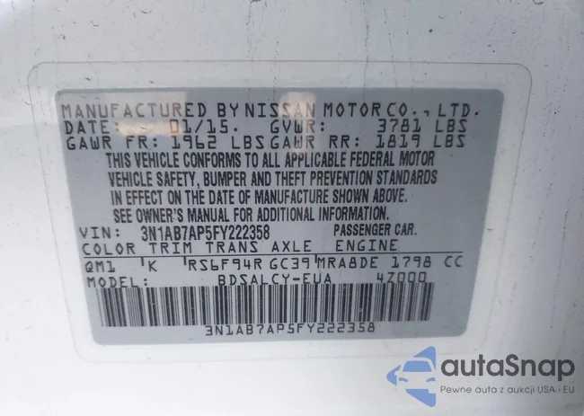 3N1AB7AP5FY222358: 43752305